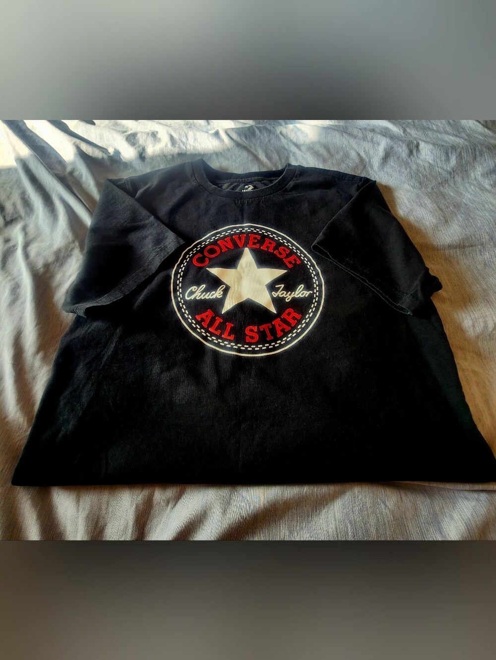 Converse  Black Tee with Red & White All Star Logo